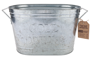 COLD DRINKS GALVANIZED ICE BUCKET
