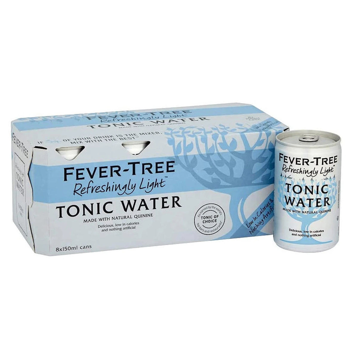 FEVER TREE LIGHT TONIC WATER 150ML 8PK CAN