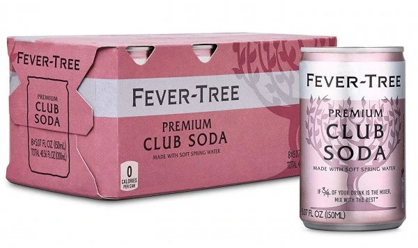 FEVER TREE SODA WATER 150ML 8PK CAN