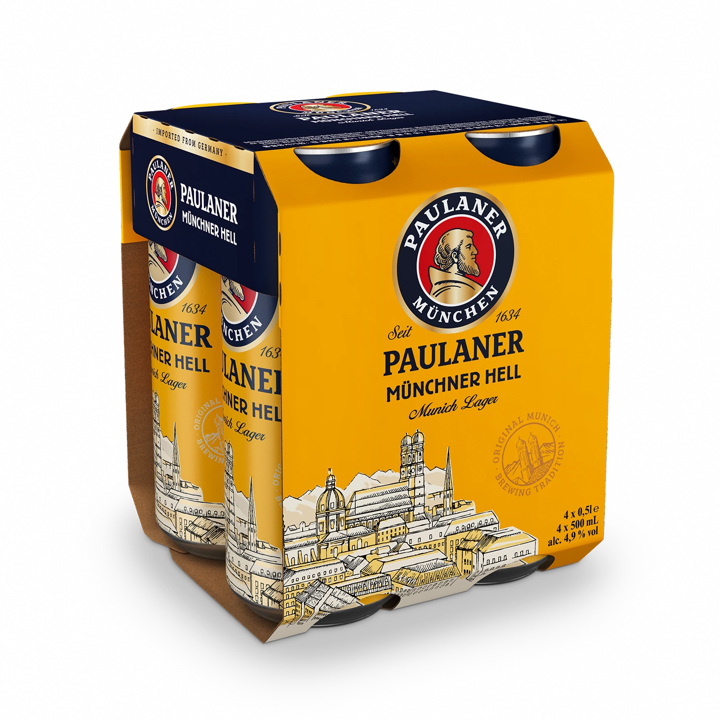 PAULANER MUNICH LAGER 500ML 4PK CAN