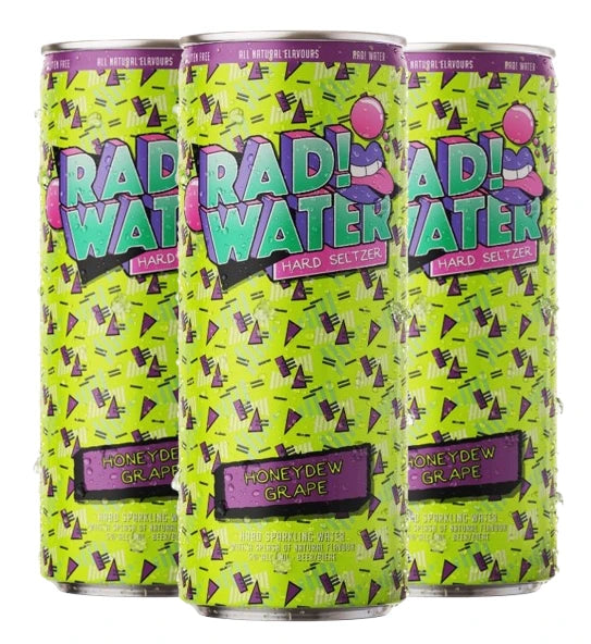 RAD! WATER HONEYDEW GRAPE 355ML 4PK CAN