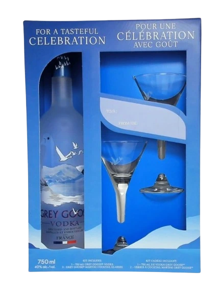 GREY GOOSE VODKA MARTINI GIFT PACK 750ML