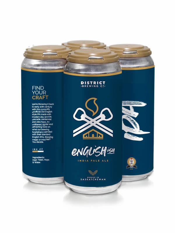 DISTRICT ENGLISH-ISH IPA 473ML 4PK CAN
