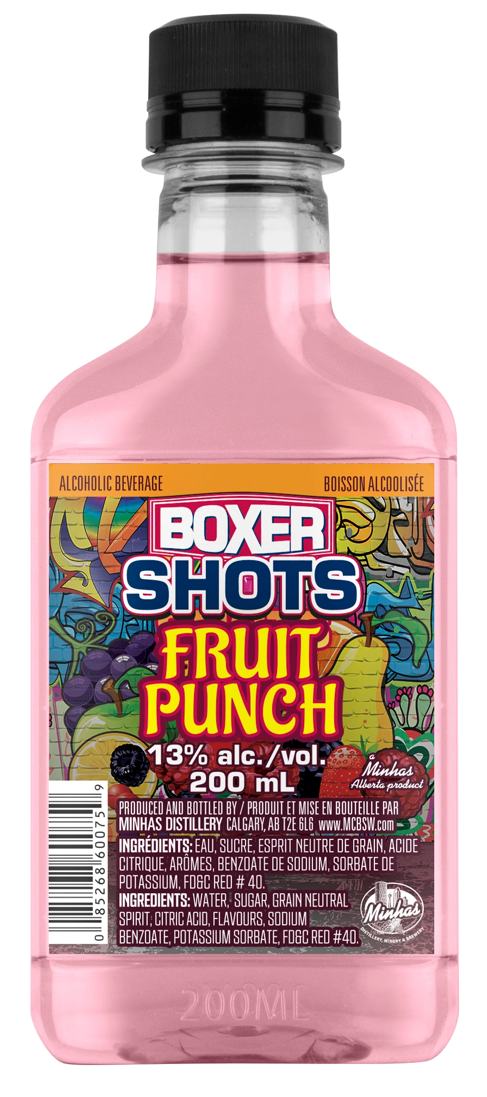 BOXER SHOTS FRUIT PUNCH 200ML