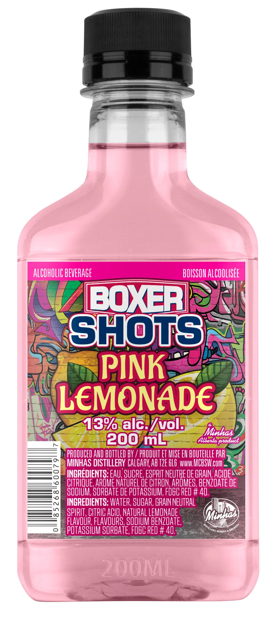 BOXER SHOTS PINK LEMONADE 200ML