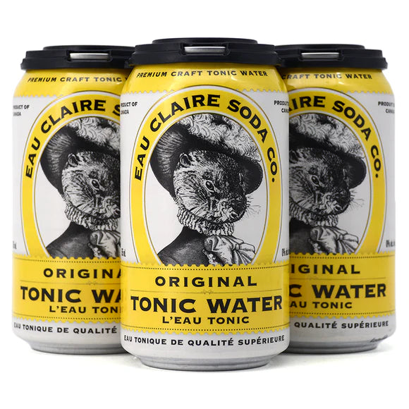 EAU CLAIRE SODA ORIGINAL TONIC WATER 355ML 4PK CAN