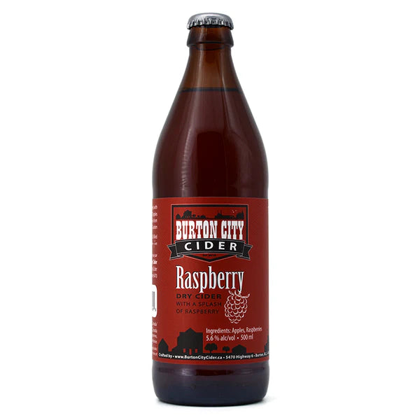 BURTON CITY CIDER RASPBERRY APPLE 500ML BT
