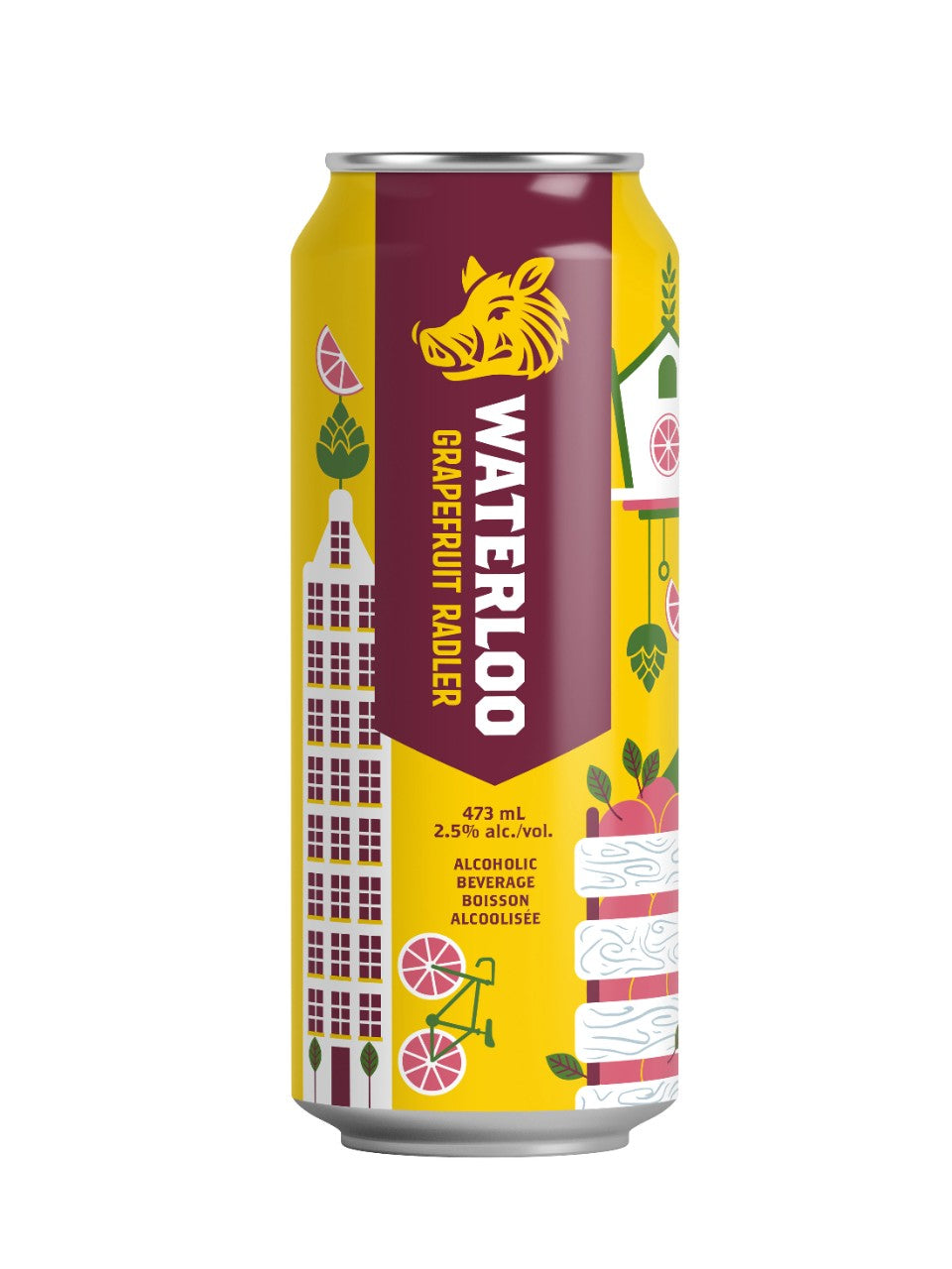 WATERLOO GRAPEFRUIT RADLER 473ML CAN
