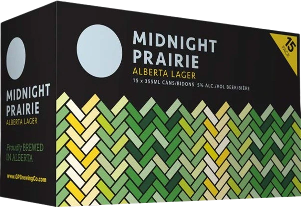 MIDNIGHT PRAIRIE ALBERTA LAGER 355ML 15PK CAN