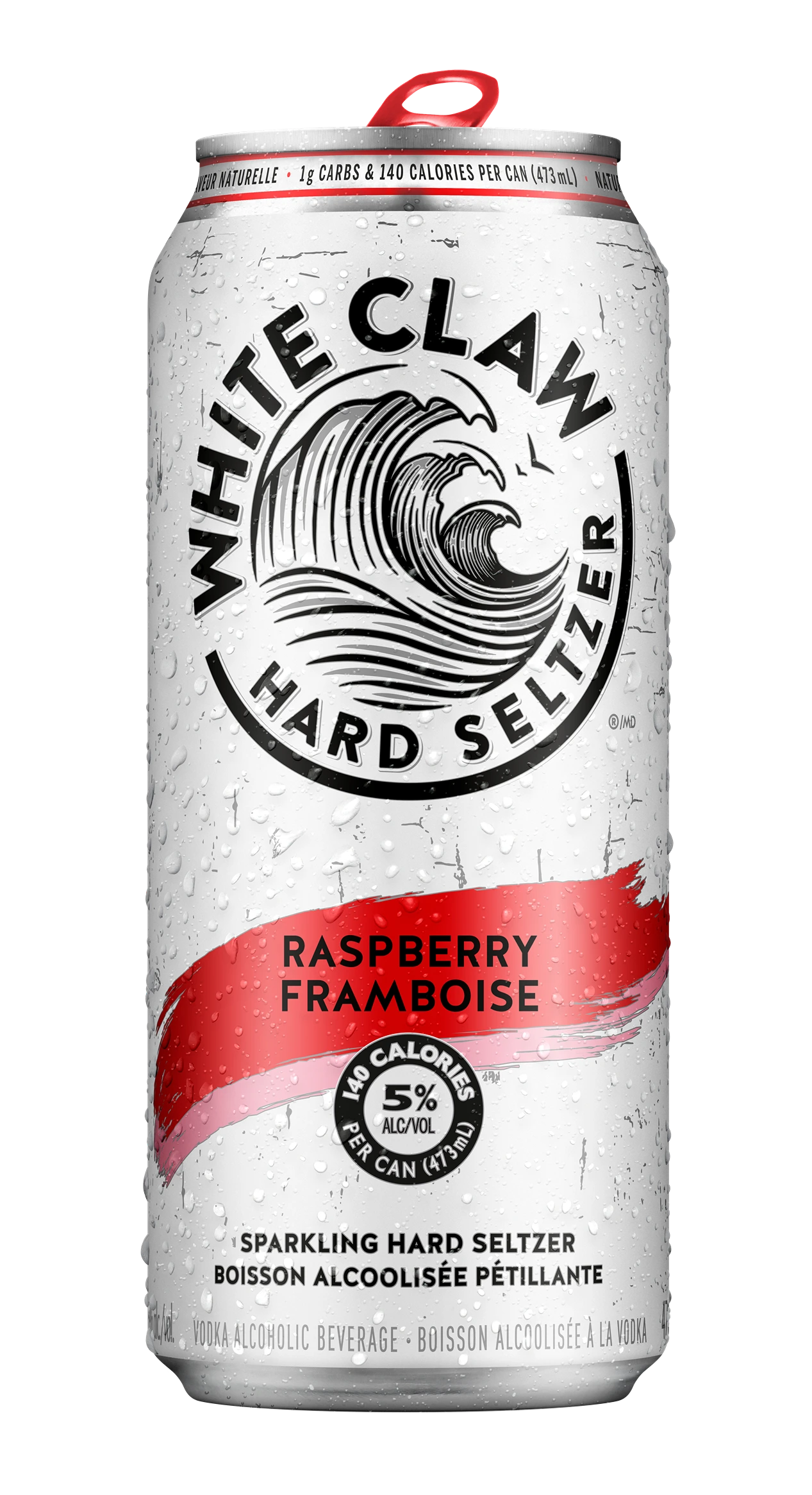 WHITE CLAW HARD SELTZER RASPBERRY 473ML CAN