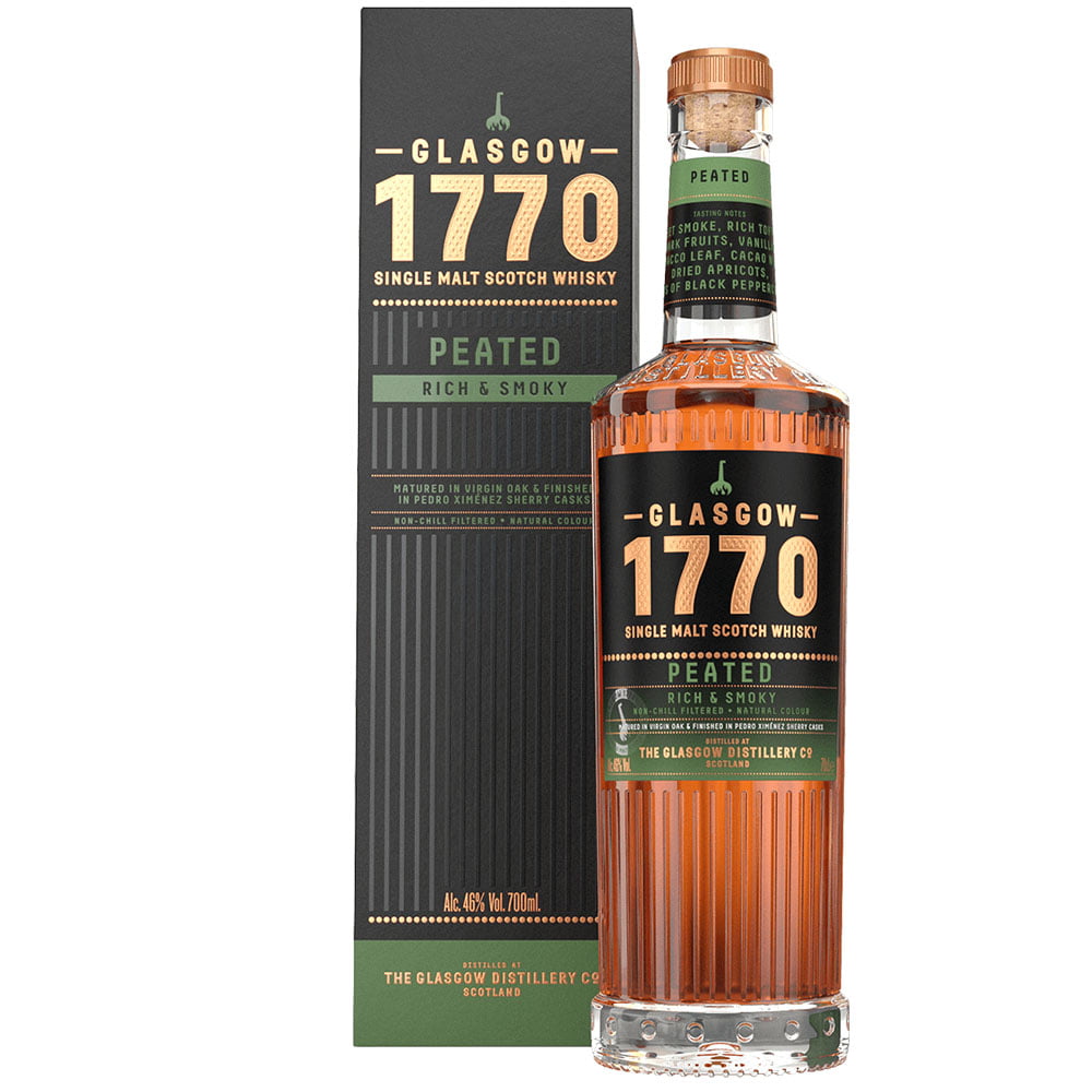 GLASGOW 1770 PEATED RELEASE 1 SINGLE MALT SCOTCH WHISKY 500M