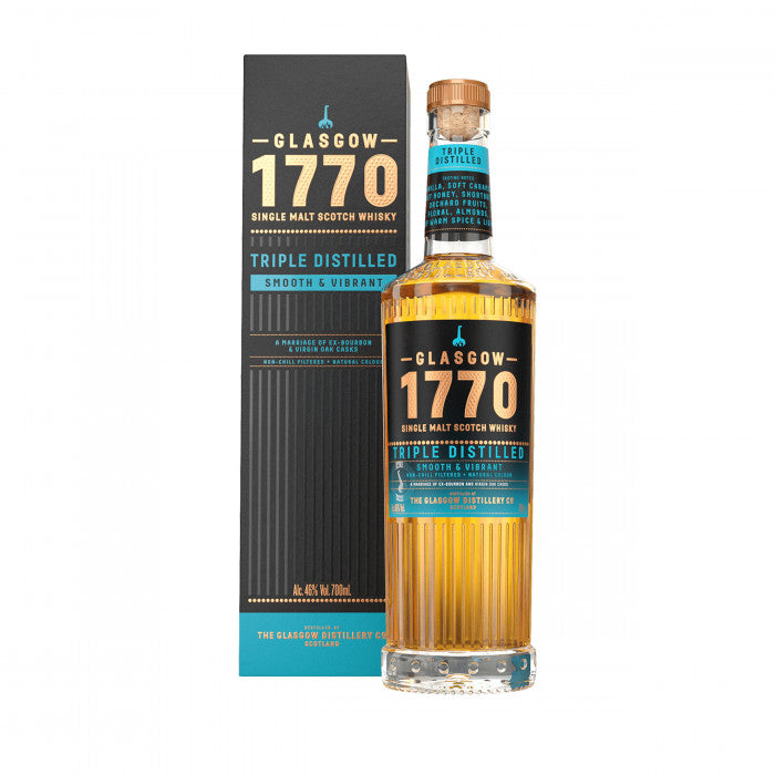 GLASGOW 1770 TRIPLE DISTILLED SINGLE MALT SCOTCH WHISKY 500M
