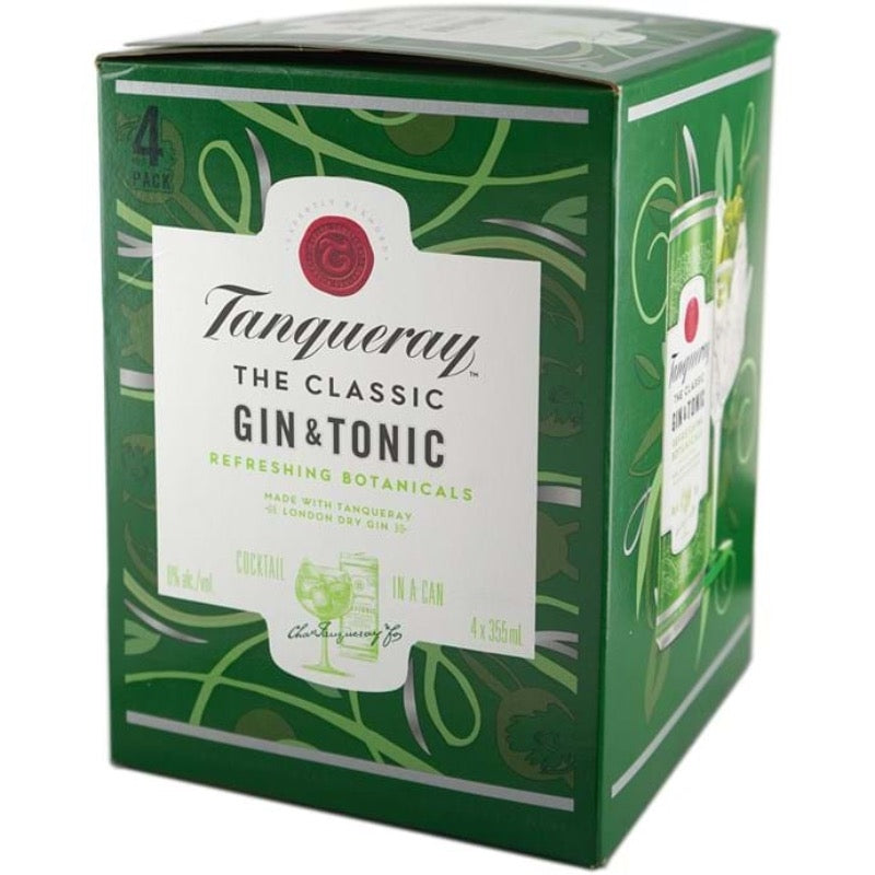 TANQUERAY GIN & TONIC 355ML 4PK CAN