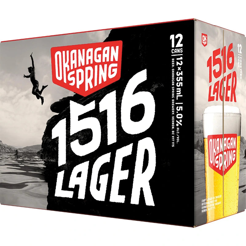 OKANAGAN SPRING 1516 LAGER 355ML 12PK CAN