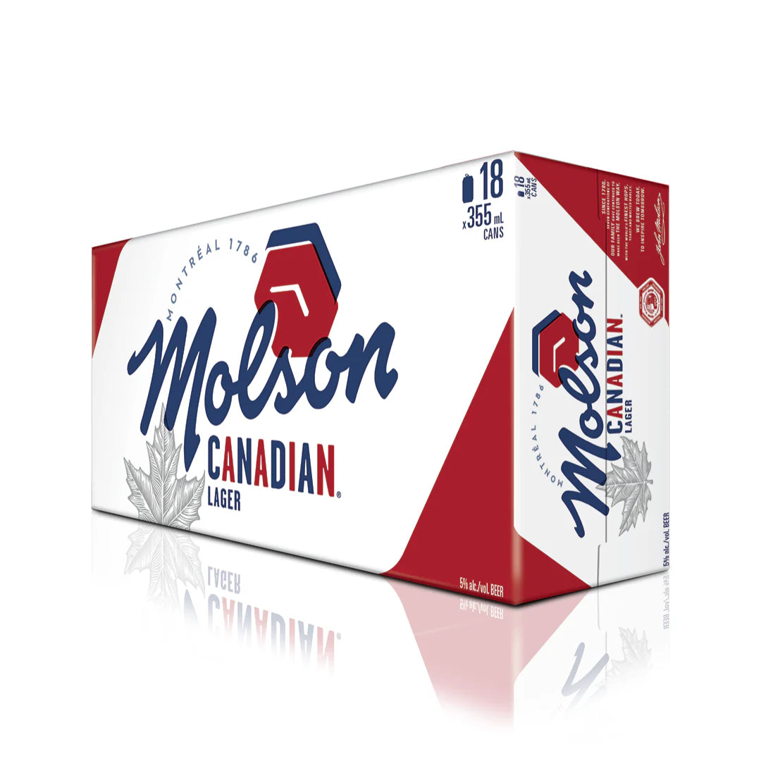 MOLSON CANADIAN 355ML 18PK CAN