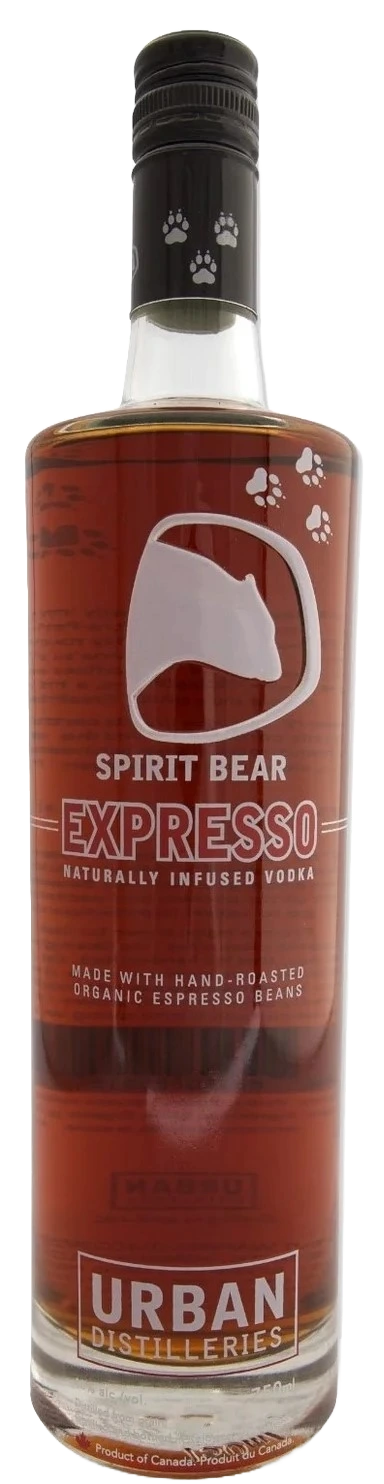 URBAN DISTILLERIES SPIRIT BEAR ESPRESSO VODKA 750ML