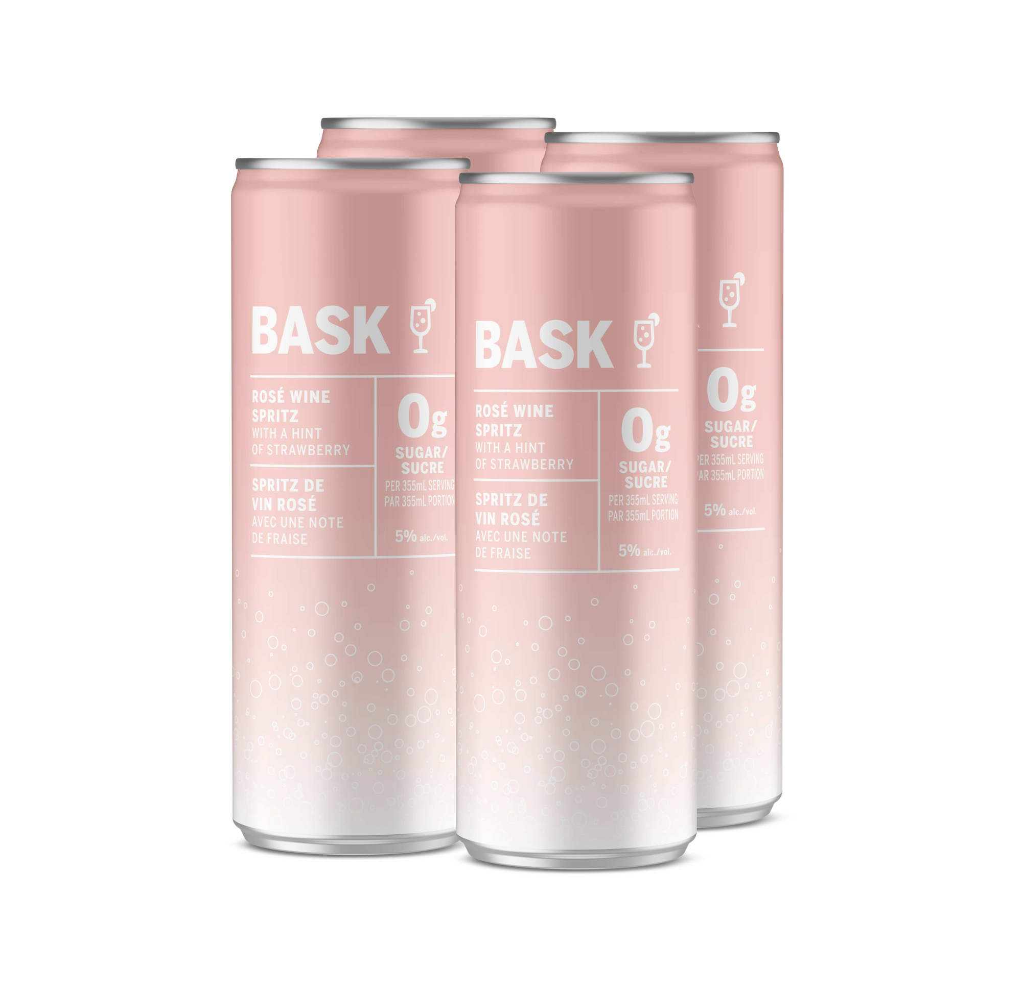 BASK ROSE WINE SPRITZ 355ML 4PK CAN