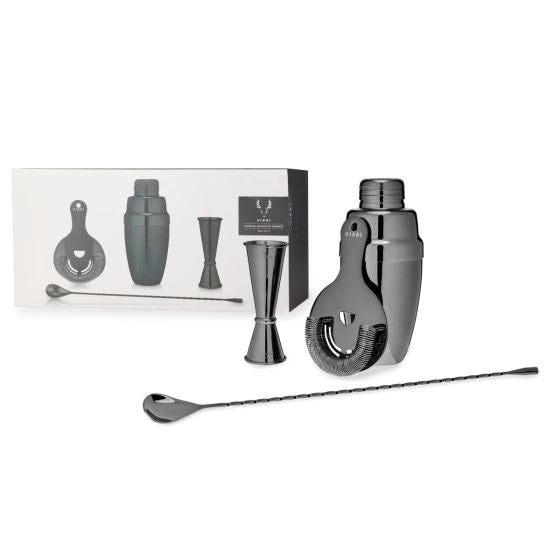 VISKI WARREN GUNMETAL MIXOLOGIST BARWARE SET @ Kelowna [1032613]