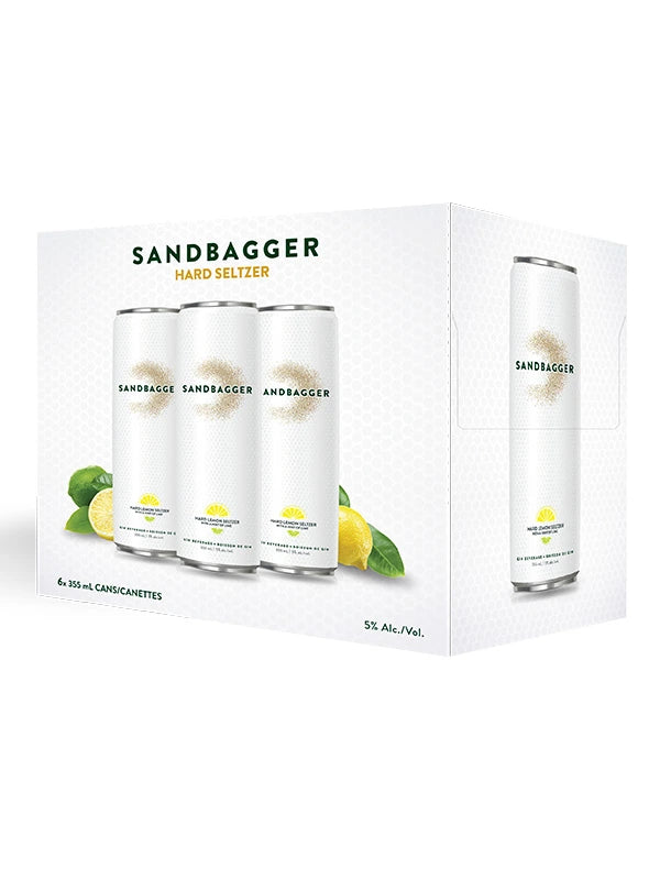 SANDBAGGER HARD SELTZER LEMON LIME 355ML 6PK CAN