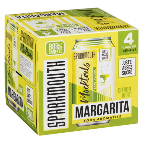 SPARKMOUTH MOCKTAILS LIME MARGARITA 355ML 4PK CAN @ Kelowna [1033282]