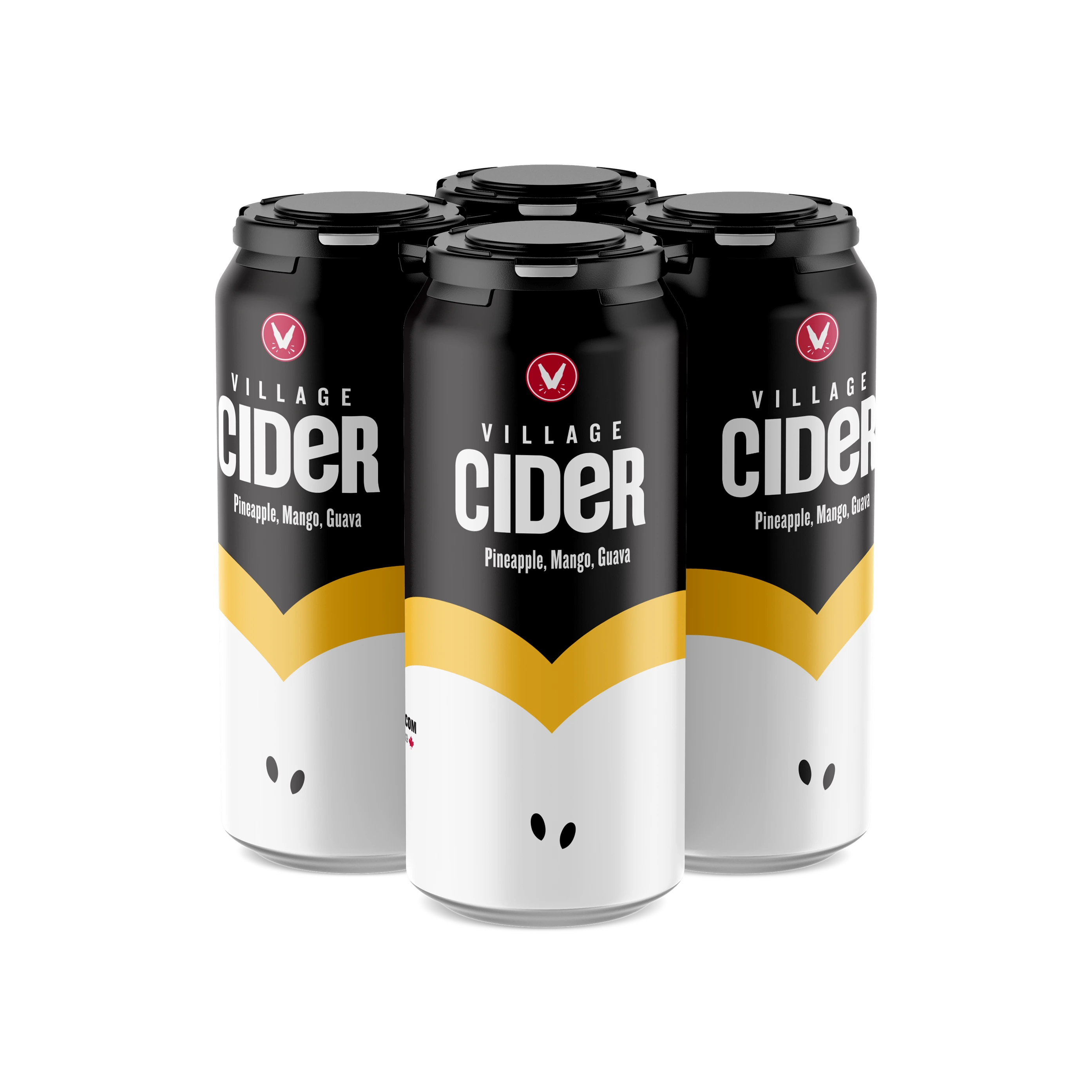 VILLAGE TROPICAL CIDER 473ML 4PK CAN