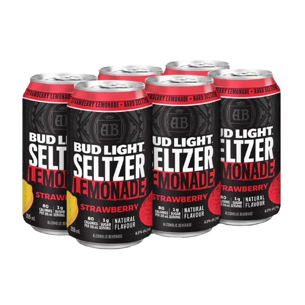 BUD LIGHT SELTZER LEMONADE STRAWBERRY 355ML 6PK CAN