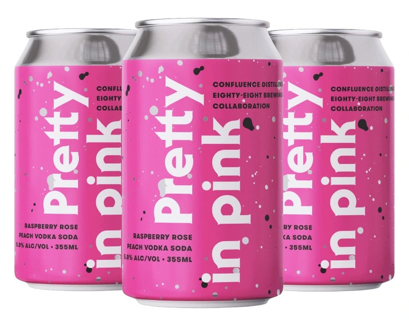 88 PRETTY IN PINK VODKA COCKTAIL 473ML 4PK CAN
