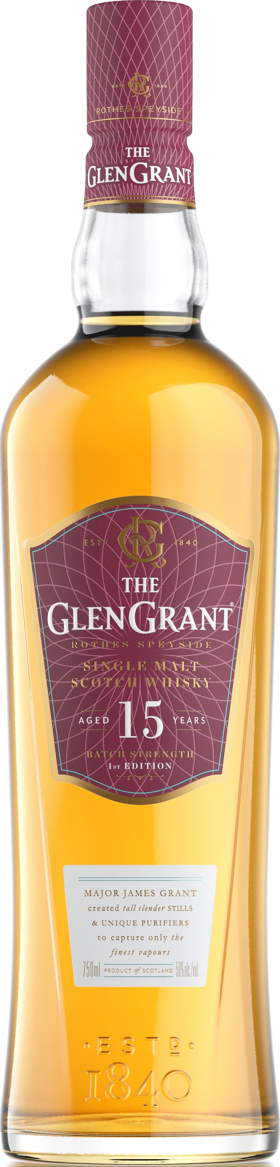 GLEN GRANT 15YR SPEYSIDE SINGLE MALT SCOTCH WHISKY 750ML