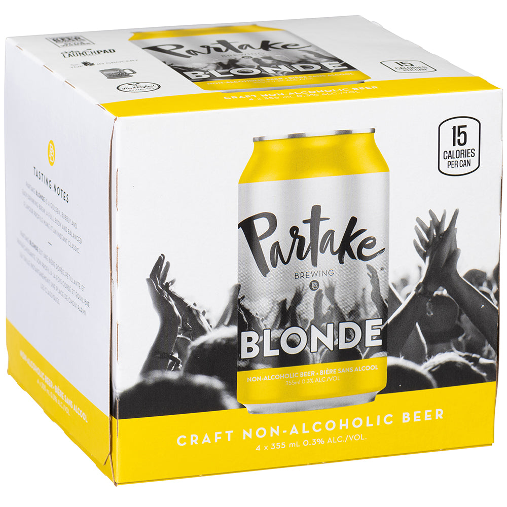 PARTAKE NON ALC BLONDE ALE 355ML 4PK CAN