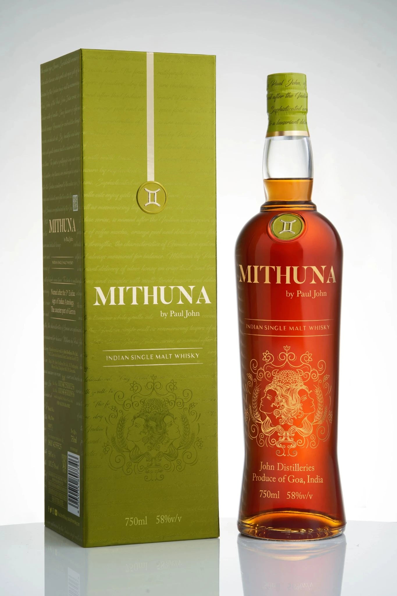 PAUL JOHN MITHUNA INDIAN SINGLE MALT WHISKY 750ML