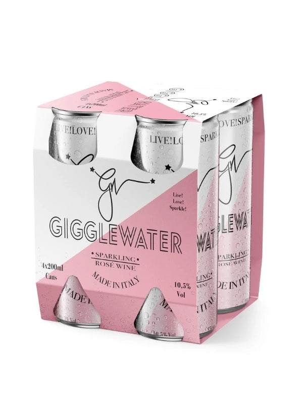 GIGGLEWATER ROSE SPARKLING 250ML 4PK CAN @ MacTaggart [1034541]