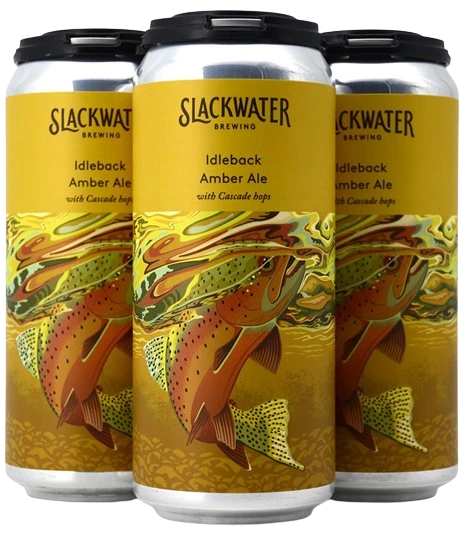 SLACKWATER IDLEBACK AMBER 473ML 4PK CAN