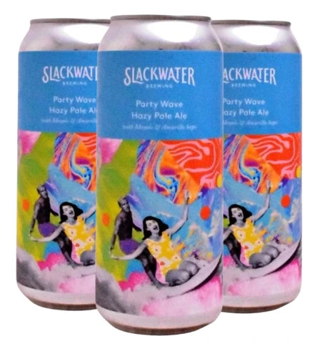 SLACKWATER PARTY WAVE HAZY PALE ALE 473ML 4PK CAN