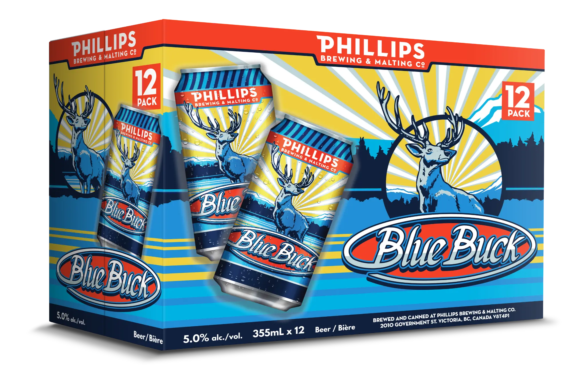 PHILLIPS BLUE BUCK ALE 355ML 12PK CAN