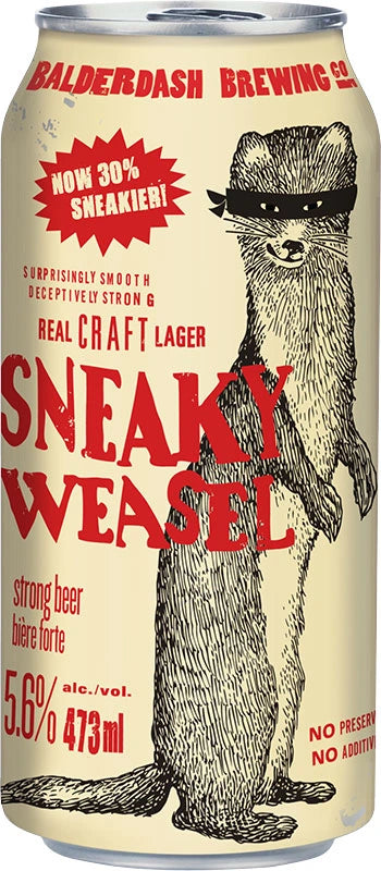 BALDERDASH SNEAKY WEASEL LAGER 473ML CAN