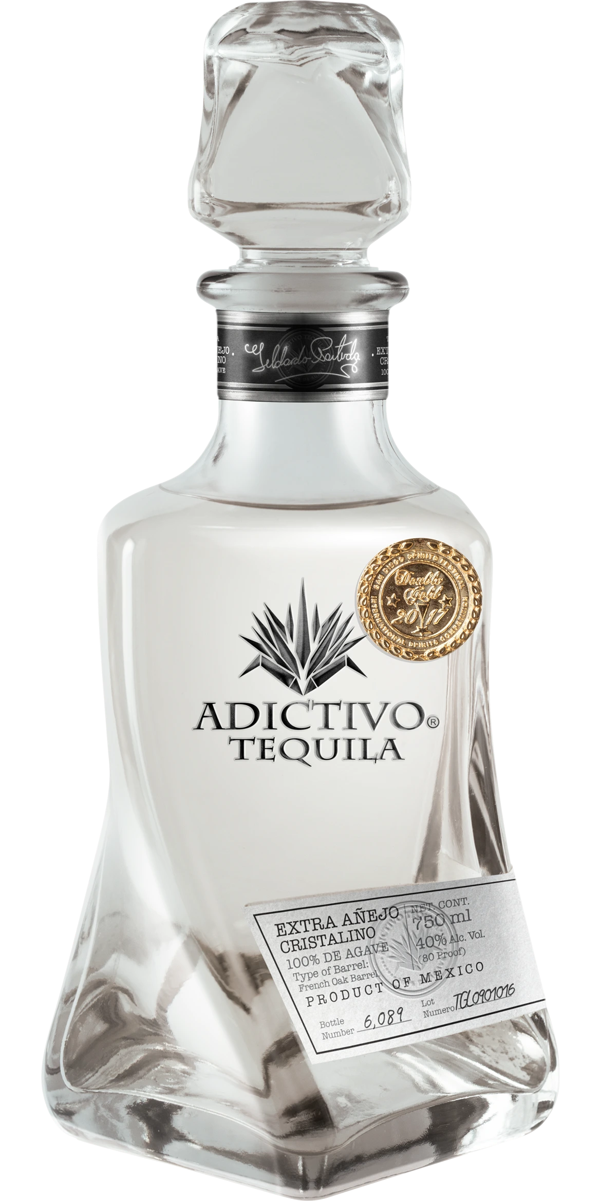 ADICTIVO CRISTALINO EXTRA ANEJO TEQUILA 750ML