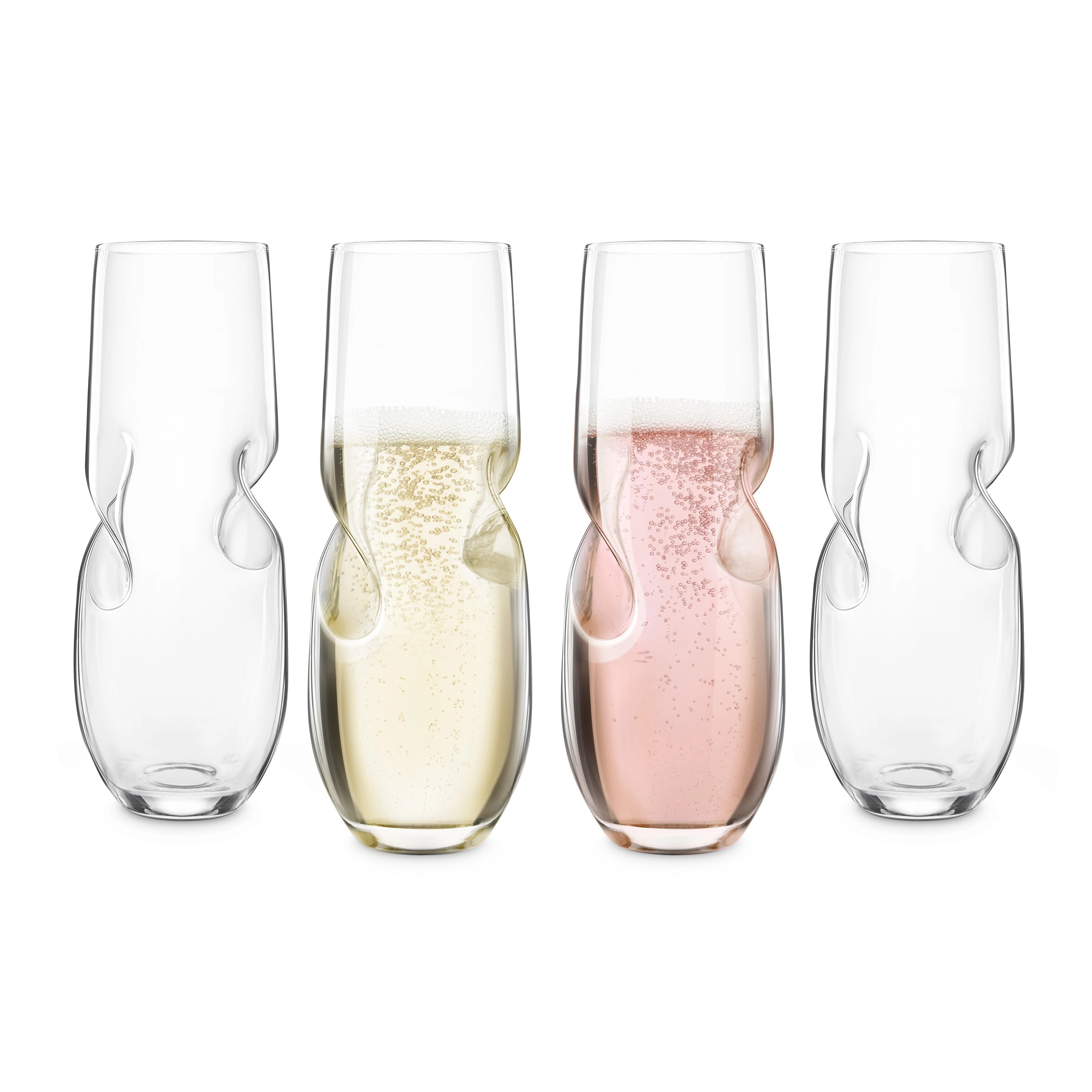 FINAL TOUCH BUBBLES SPARKLING STEMLESS GLASSES 4PK
