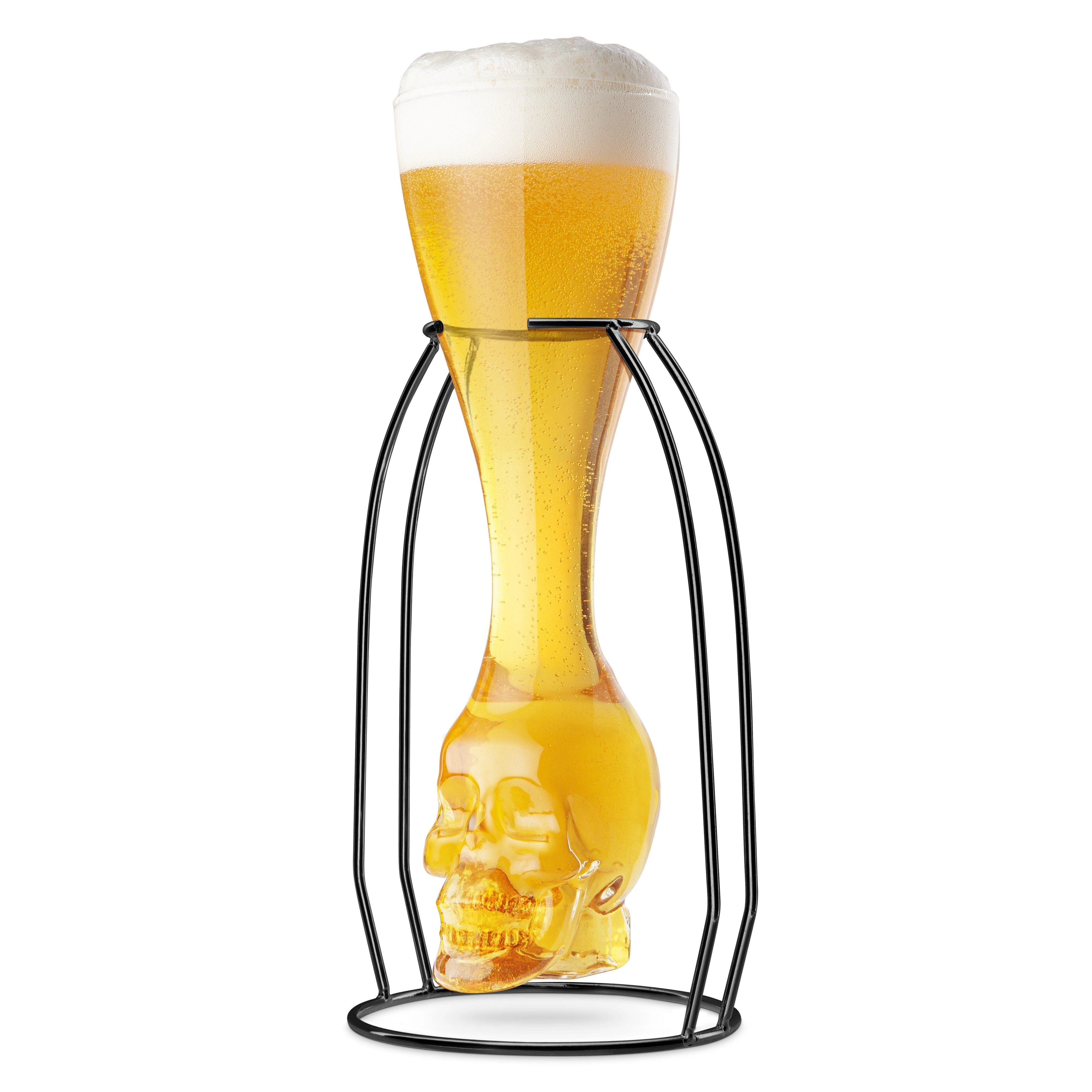 FINAL TOUCH BRAINFREEZE SKULL GLASS WITH SKELETAL FRAME