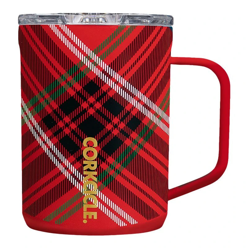 CORKCICLE MUG 16OZ HIGHLAND PLAID