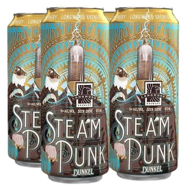 LONGWOOD STEAM PUNK DARK WHEAT ALE 473ML 4PK CAN