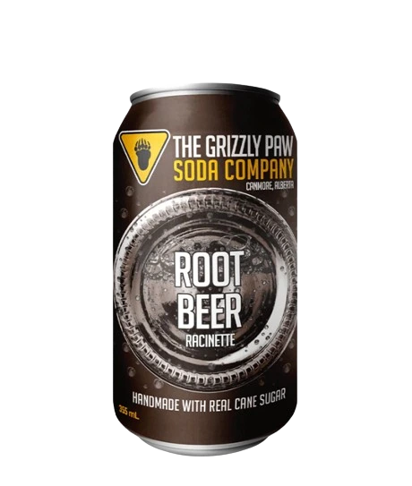 GRIZZLY PAW ROOT BEER SODA 355ML CAN