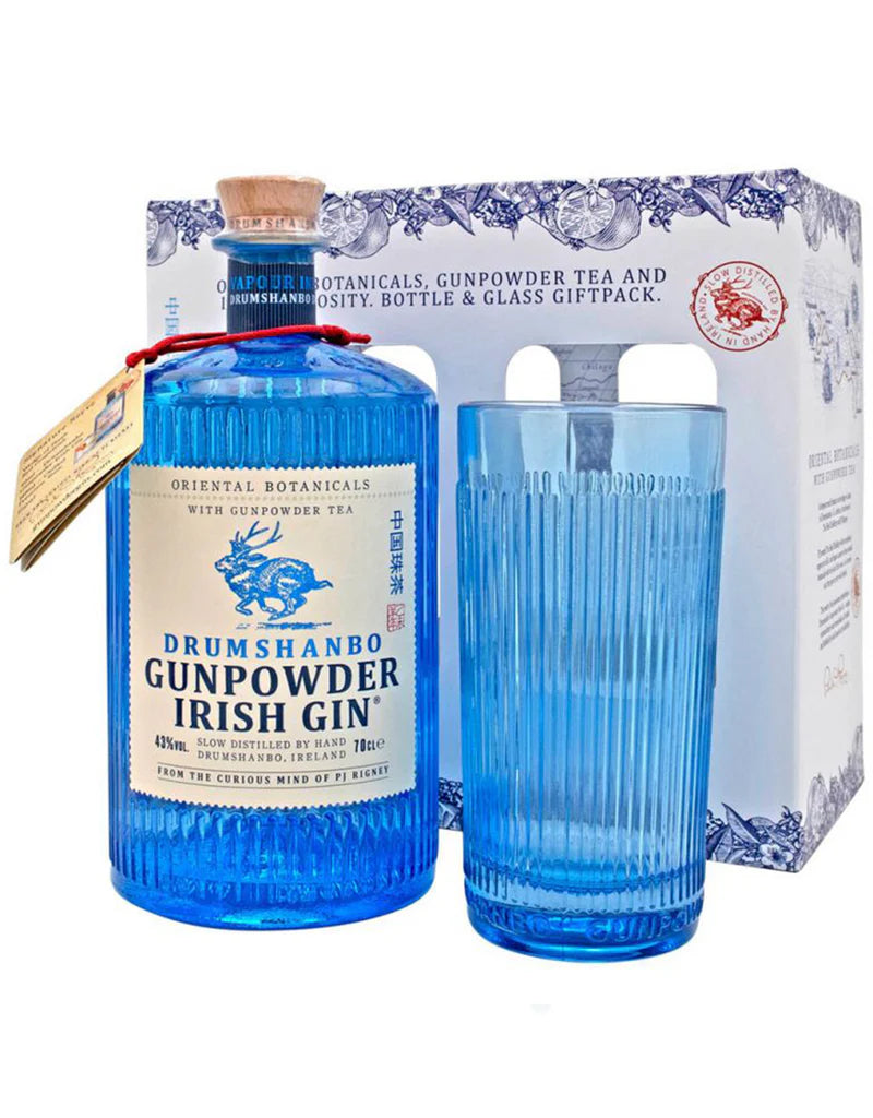 DRUMSHANBO GUNPOWDER IRISH GIN GLASS PACK 750ML @ Airdrie [1038812]