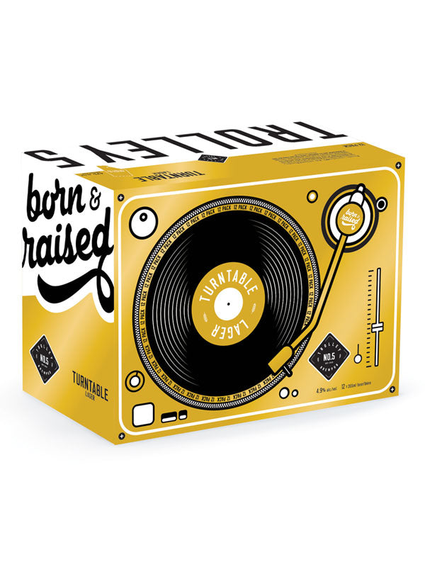 TROLLEY 5 TURNTABLE LAGER 355ML 12PK CAN