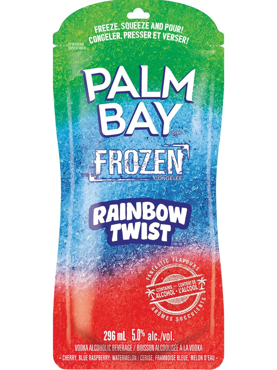 PALM BAY FROZEN RAINBOW TWIST 296ML POUCH