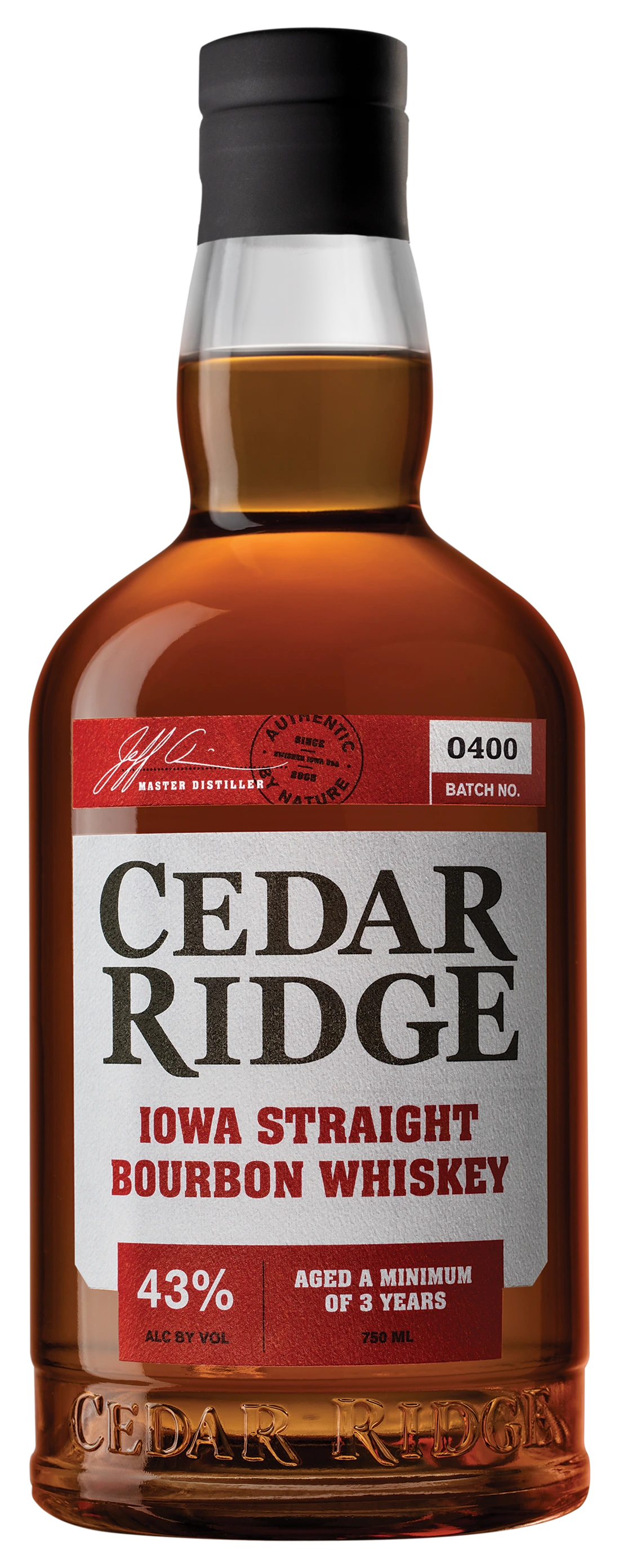 CEDAR RIDGE IOWA STRAIGHT BOURBON 750ML