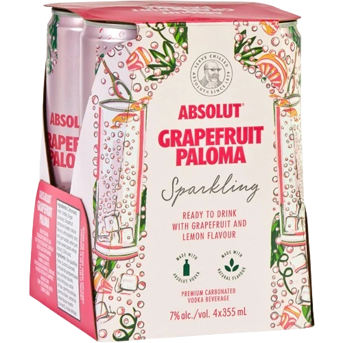 ABSOLUT GRAPEFRUIT PALOMA 355ML 4PK CAN