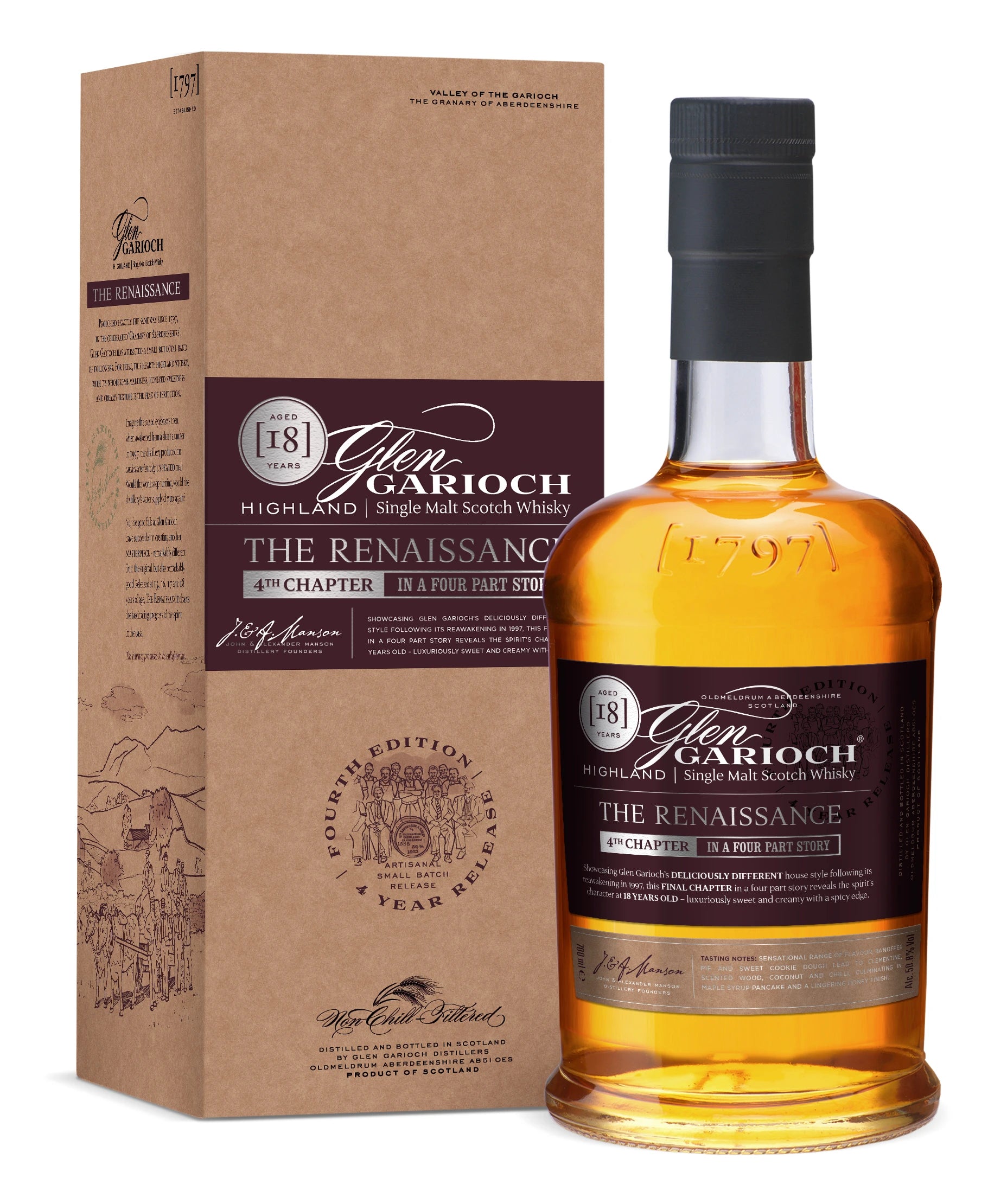 GLEN GARIOCH RENNAISSANCE 18YR SINGLE MALT SCOTCH 700ML