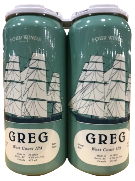 FOUR WINDS GREG WEST COAST IPA 473ML 4PK CAN