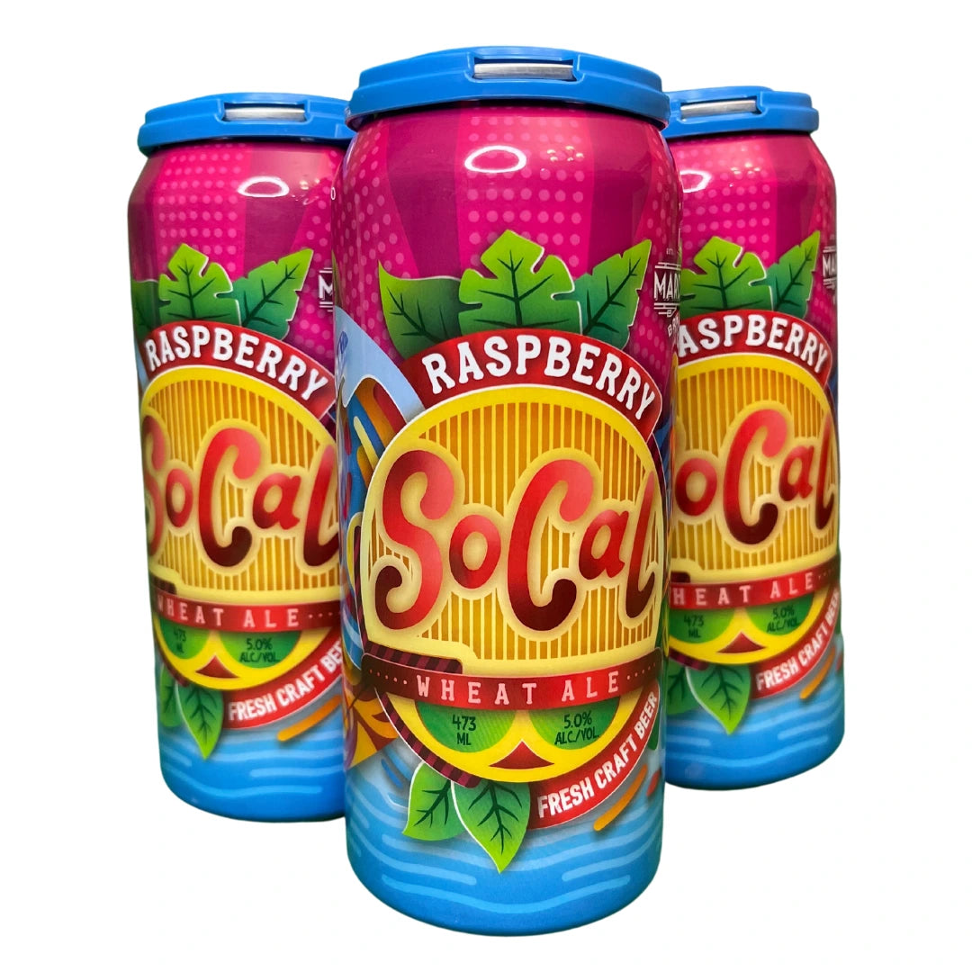 MARDA LOOP RASPBERRY SOCAL WHEAT ALE 473ML 4PK CAN