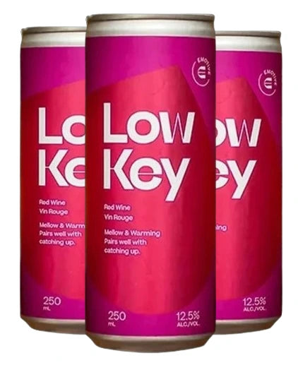 EMOTIVE LOW KEY RED WINE 250ML 4PK CAN